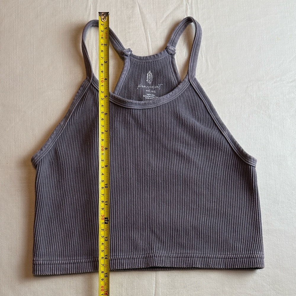 FP Movement Run Happy Tank Gray and Teal Ribbed Tank Tops Size M/L - Picture 4 of 11